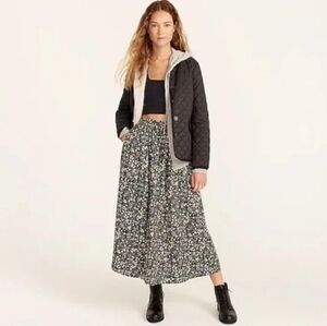 NWOT J.Crew Silk skirt in Garden Floral size L